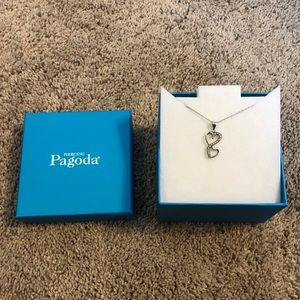 Double heart necklace